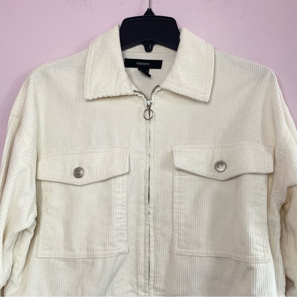 Forever 21 Corduroy Boxy Zip Up Jacket - Picture 4 of 8